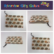 Zip Clutch / Purse / Bag / Pouch - Echidnas Cream Zip Clutch / Purse / Bag / Pouch - Echidnas Cream